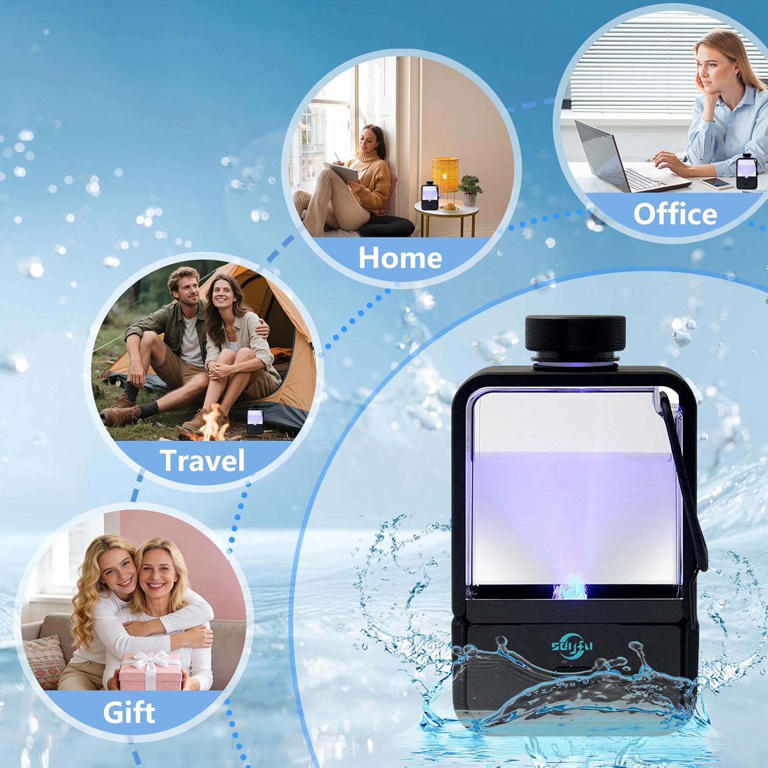 KOOMTOOM 2026 Upgraded Hydrogen Water Bottle,350ML Hydrogen Water Generator 1800PPB,SPE/PEM Technology,Portable Hydration for Sports/Home/Office/Travel/Fitness